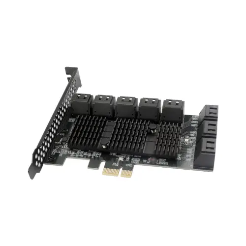 16-Port SATA III Storage PCIe Expansion Card for RAID Array