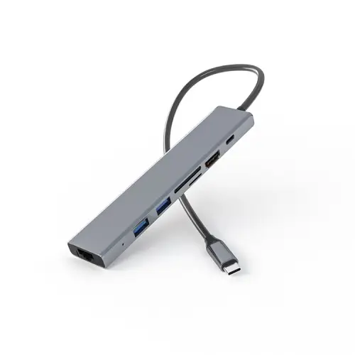 7 in 1 Single Wire Portable Type C Dock Station With HDMI® LAN