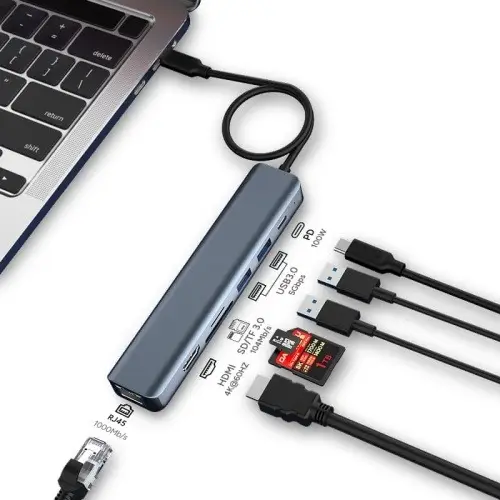 7-in-1 USB-C Docking Station 4K HDMI Gigabit Ethernet