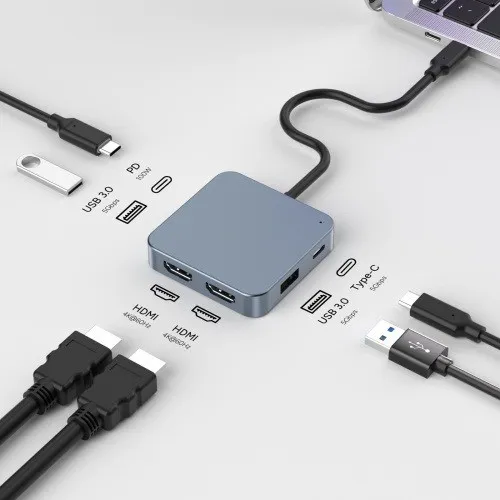 7-in-1 USB-C Docking Station | Dual 4K HDMI & 100W PD Dock