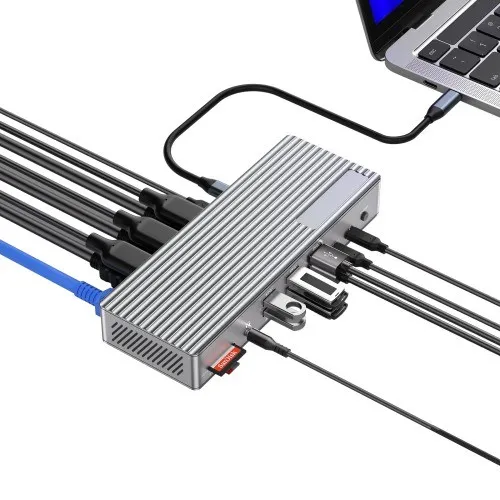 Intel JHL8440 thunderbolt4 20 in 1 docking station with 3 HDMI ports 3 Displayport